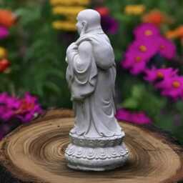 Happy Buddha Statue Concrete Sculpture Cement Figure Outdoor Ornament Front Door Decoration Lover Gift Yard Art - thumbnail 3