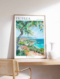 Eritrea Travel Poster Coastal African Art Print - thumbnail 1