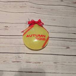 Softball Ornament/ Christmas/ Sports Gift/ Personalized Decor - thumbnail 4