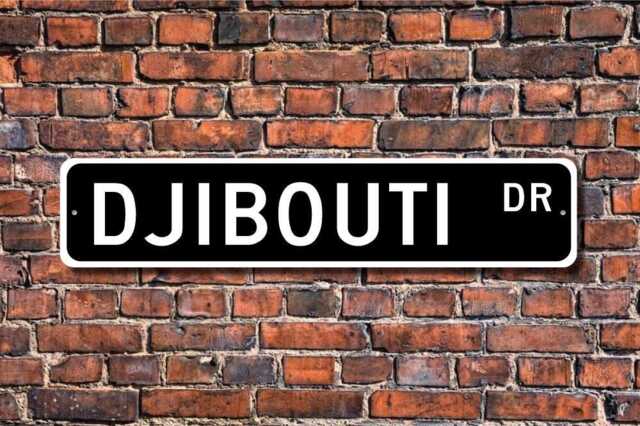Djibouti Sign, Wall Decor, Gift, Souvenir, Keepsake, Custom Street Quality Metal Sign - image 1