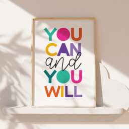 Teenage Girls Bedroom Decor, Motivational Prints, Inspirational Wall Art, Home Affirmation Print, Mental Health - thumbnail 1