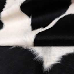 Large Black & White Cowhide Rug Modern Home Decor - 49x49 Inches - thumbnail 4