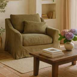 Farlov Armchair Cover Slipcover Hand Made With Multiple Color & Fabric Options - Custom Made To Fit Farlov Armchair Model