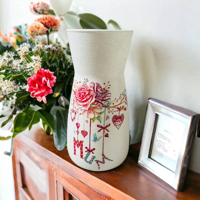 Pretty Mum Vase, Mothers Day Flower Gifts, Gifts For Mum - image 1