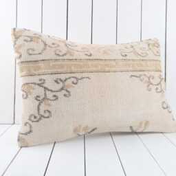 16x24 Vintage Turkish Kilim Pillow Cover Handmade Decorative Cushion - thumbnail 3