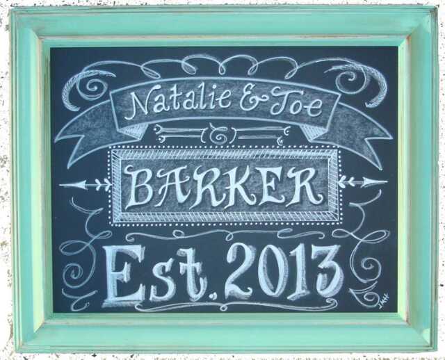 Framed 11 X 14 Chalkboard Art Sign Personalized - Custom Wall Decor & Gifts For Home, Wedding, Or Events - image 1