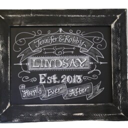 Framed 11 X 14 Chalkboard Art Sign Personalized - Custom Wall Decor & Gifts For Home, Wedding, Or Events - thumbnail 2