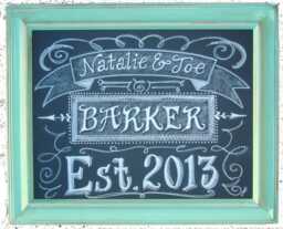 Framed 11 X 14 Chalkboard Art Sign Personalized - Custom Wall Decor & Gifts For Home, Wedding, Or Events - thumbnail 1