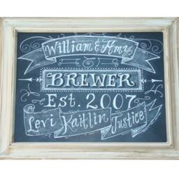 Framed 11 X 14 Chalkboard Art Sign Personalized - Custom Wall Decor & Gifts For Home, Wedding, Or Events - thumbnail 3