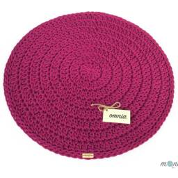 Handmade Crochet Round Rug Braided Cotton Scandinavian Style - thumbnail 3