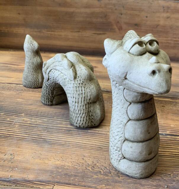 stone Garden Loch Ness Monster Nessy 3 Piece Gift Ornament - image 1