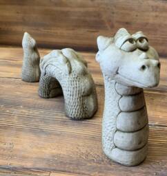 stone Garden Loch Ness Monster Nessy 3 Piece Gift Ornament - thumbnail 1