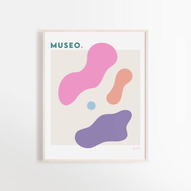 Museo Abstract Art Print Colorful Shapes, Modern Home Decor - image 1