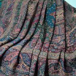 Luxury Boiled Pure Merino Wool Reversible Sofa Or Bed Throws For Ultimate Comfort & Style - Classic Indian Bold Paisley in Multi Colour - thumbnail 3