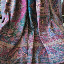 Luxury Boiled Pure Merino Wool Reversible Sofa Or Bed Throws For Ultimate Comfort & Style - Classic Indian Bold Paisley in Multi Colour - thumbnail 2