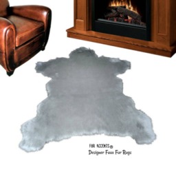 Sierra Bear Faux Fur Rug - Animal Shape Plush Throw, Usa Made - thumbnail 1