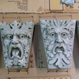 Green Man, Newbury Street, Keystone Leaf Face, Greenman, Garden Art, Renaissance Element, Medieval Sculpture, Gothic Boston, Chalifour - thumbnail 4
