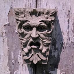 Green Man, Newbury Street, Keystone Leaf Face, Greenman, Garden Art, Renaissance Element, Medieval Sculpture, Gothic Boston, Chalifour - thumbnail 3