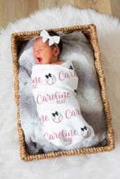 Personalized Baby Name Blanket Gift Baseball Custom Coming Home Sports Hospital Shower New Mom - thumbnail 1