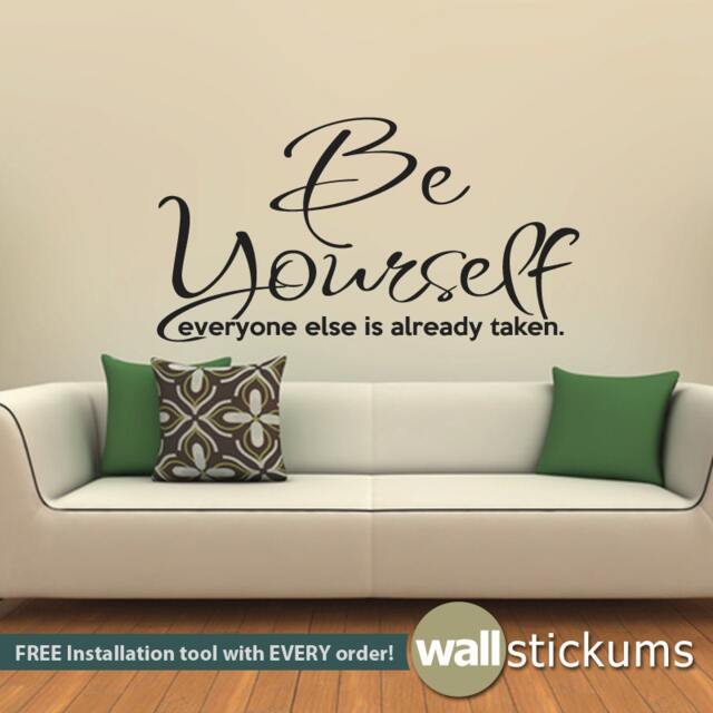 Be Yourself Quote Vinyl Wall Decal Living Room, Bedroom Decor - image 1