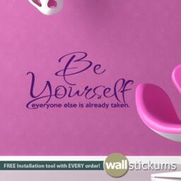 Be Yourself Quote Vinyl Wall Decal Living Room, Bedroom Decor - thumbnail 2