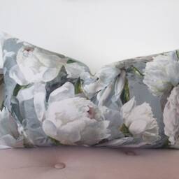 Decorative Lumber Cover in Peonia Lino Zinc, Designers Guild - thumbnail 3