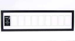 2 3 4 5 6 7 8 9 10 Multi Opening Black Picture Frame With Mat To Hold 4x6 Photographs For Your Personalized Name, Wedding Or Collage - thumbnail 1