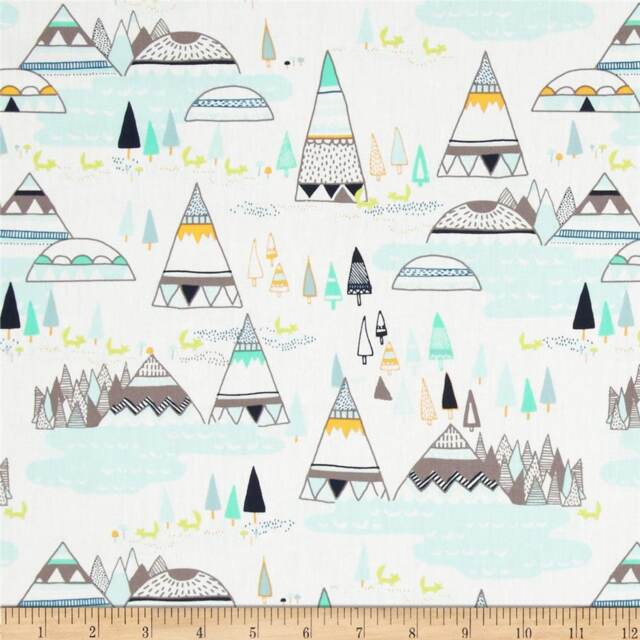 Tribal Teepee Fitted Crib Sheet - Cotton Baby Bedding - image 1