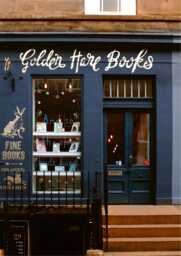 Golden Hare Books Poster Edinburgh Bookshop Illustration Art Print - thumbnail 1