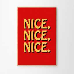 Nice, Nice Quote Art Canvas Poster, Trendy Wall Art, Inspirational Aesthetic Decor, Retro Home Printed Gift - thumbnail 2
