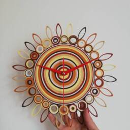 Wall Clock, Paper Anniversary Gift, Unique Quilling Art - thumbnail 4