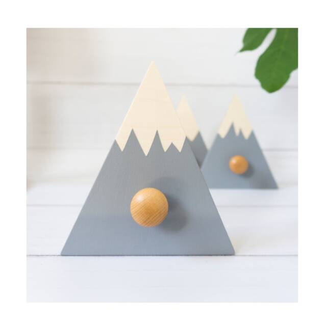 Gray Mountain Wall Hooks Scandinavian Wood Nursery Decor, Set Of 3 - image 1