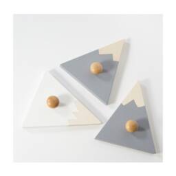 Gray Mountain Wall Hooks Scandinavian Wood Nursery Decor, Set Of 3 - thumbnail 3