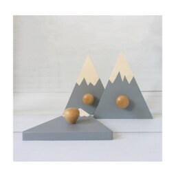 Gray Mountain Wall Hooks Scandinavian Wood Nursery Decor, Set Of 3 - thumbnail 2