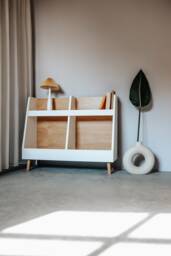 Kids Storage Shelves, Toy Shelf in White, Bookshelf, Nursery Bookcase, Child Bookcase