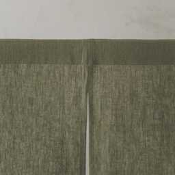 Forest Green Linen Noren Curtain, Handcrafted Japanese Room Divider, Elegant & Natural Home Decor, Eco-Friendly Doorway Curtain - thumbnail 2