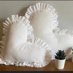 Red Frilled Heart Cushion Large/Small Pillows Plush Valentines Love Gift Pillow Decorative Throw - thumbnail 3