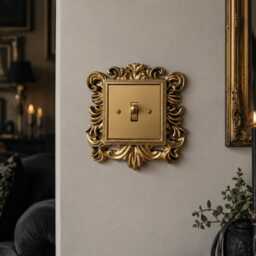Gothic Filigree Light Switch Frame Surround - Resin Black Or Hand-Painted Finish UK Standard - thumbnail 2