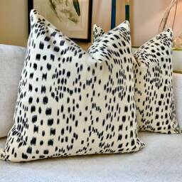 Brunschwig & Fils Les Touches Pillow Cover, Black White Print - thumbnail 2