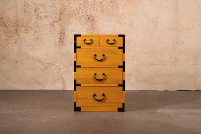 Japanese Style Night Stand, Hand Made With Solid Kiri Wood. - Kb20 - image 1