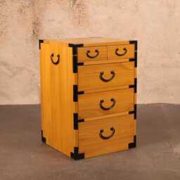 Japanese Style Night Stand, Hand Made With Solid Kiri Wood. - Kb20 - thumbnail 2