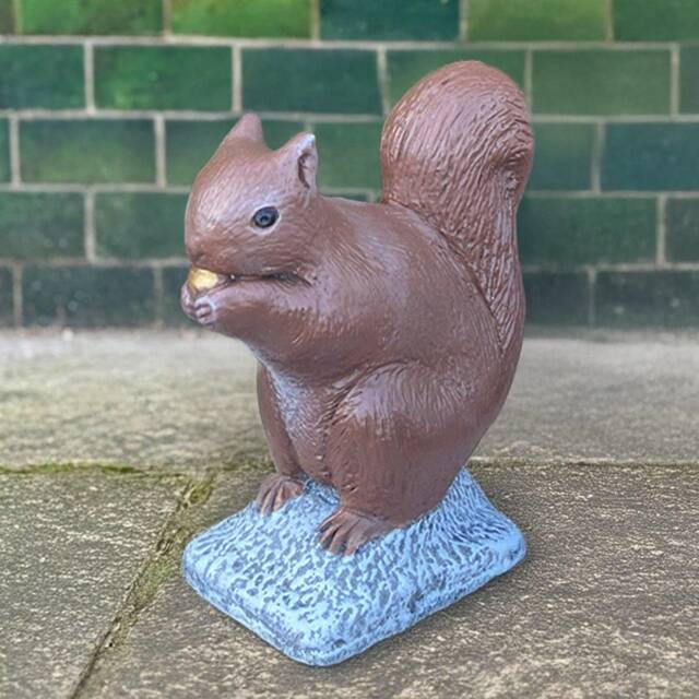 Stone Squirrel With Nut Statue Concrete Sculpture Cement Wildlife Figurine Outdoor Ornament Woodland Decoration Gift - image 1