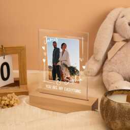 Custom Photo Led Night Light For Couple Gift Personalized Lamp, Custom Keepsake Gift, Engagement Anniversary Present