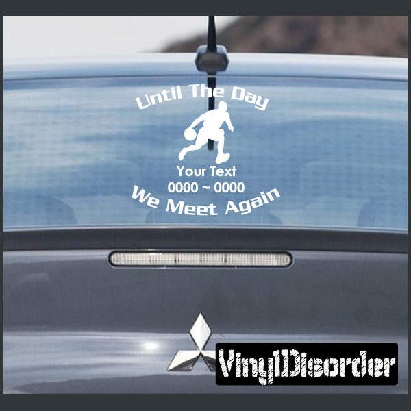 Basketball 01 in Loving Memory Custom Car Or Wall Vinyl Decal Stickers - Ilmbasketball01Et - image 1