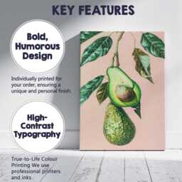Botanical Avocado Fruit Branch Illustration Canvas Wall Art Print Decor Picture Ready To Hang - thumbnail 2