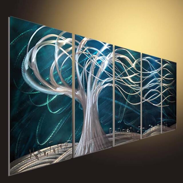 Modern Metal Tree Wall Art, 3D Sculpture Painting - image 1