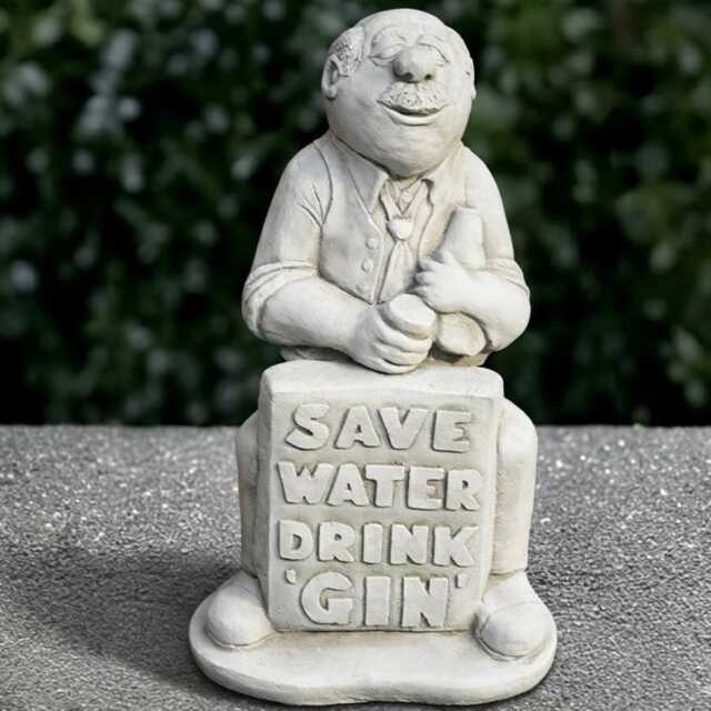 Unique Man With Sign Statue Concrete Cement Person Decoration Handmade Ornament Front Door Figurine Man Lover Gift Lawn Decor - image 1