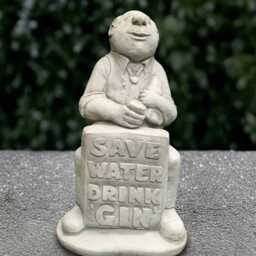 Unique Man With Sign Statue Concrete Cement Person Decoration Handmade Ornament Front Door Figurine Man Lover Gift Lawn Decor - thumbnail 2