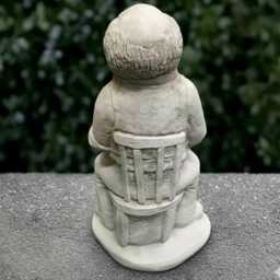 Unique Man With Sign Statue Concrete Cement Person Decoration Handmade Ornament Front Door Figurine Man Lover Gift Lawn Decor - thumbnail 4
