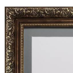 Dahlia Bronze Ornate Photo, Picture Frame With Dark Grey Mount - thumbnail 2